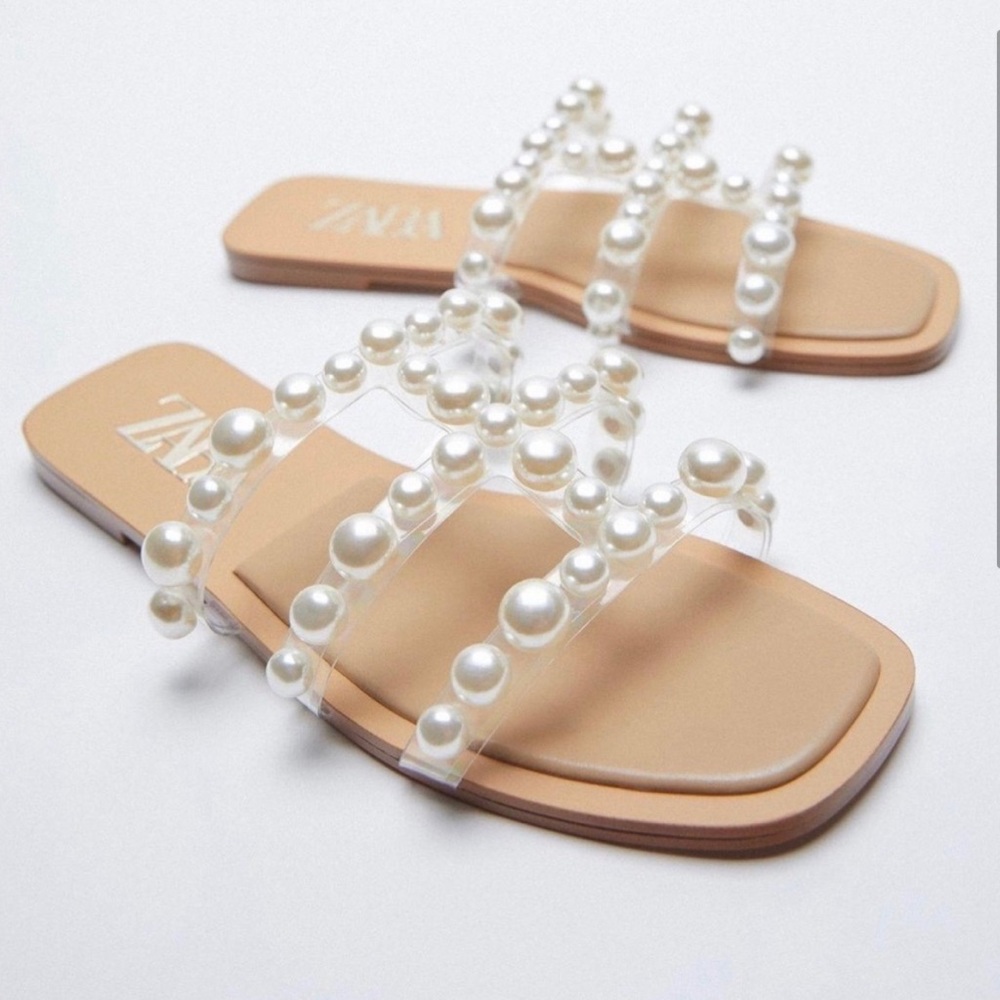 Zara pearl sandals